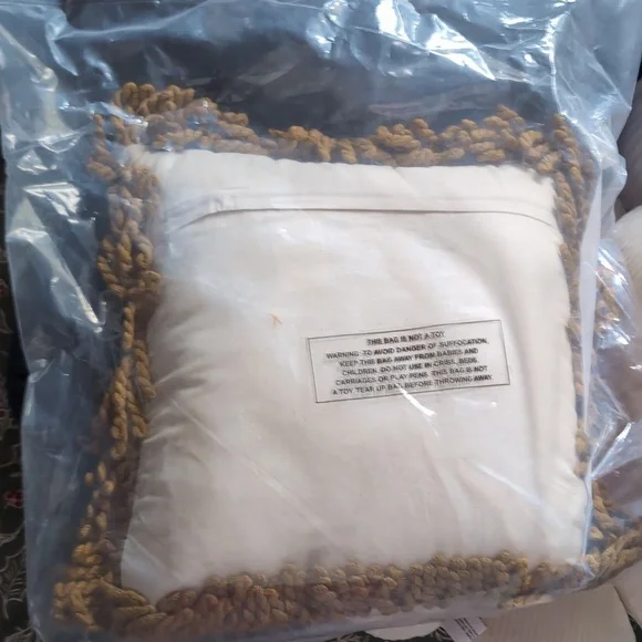 Natural Life Colorful Dog Embroidered Pillow - Picture 5 of 6